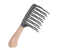 Peine de dientes anchos para cabello rizado y desenredante con diseño de dientes ondulados de doble capa y mango ergonómico para cabello largo, grueso y seco, húmedo para mujeres/niñas sin alisar el