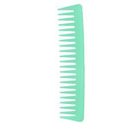 Peine de dientes anchos Peine desenredante para cabello grande Sin mango Peine para cabello rizado Diseño ergonómico Deslizamiento fluido para cabello rizado Cabello seco y (Verde)