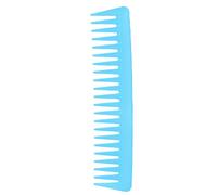 Peine de dientes anchos Peine desenredante para cabello grande Sin mango Peine para cabello rizado Diseño ergonómico Deslizamiento fluido para cabello rizado Cabello seco y (Azul)