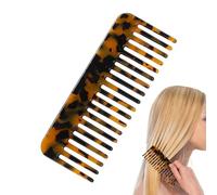 Peine de dientes anchos - Peine para peinar el cabello, peine de concha de tortuga | Peine de pelo rizado francés de bolsillo, peine de cabello húmedo, peine de dientes grandes, peine vintage para