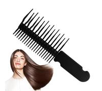Peine de dientes anchos, peine portátil de dientes anchos para cabello mojado, peine rizado, peine húmedo, herramientas de peinado para mujer, ergonómico para desenredar el cabello húmedo y