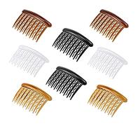 Peine de Dientes Curvos Peines Laterales Para el Cabello Peinetas de Pelo Peines Peine de Plástico Para el Cabello Peine de Dientes Rectos Peinar los Dientes del Cabello para Mujeres Niñas 8 Piezas