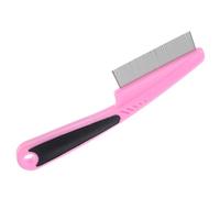 Peine de Dientes Finos de Cabello Acero Inoxidable | Rosa, Púas Metálicas, Eliminación de Caspa, Uso Profesional, Hombres y Mujeres