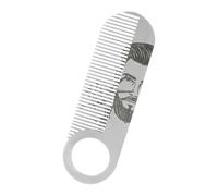 Peine de dientes finos, peine de bolsillo, recortador de pelo de acero inoxidable, cepillo de bigote de dientes finos, cepillo ergonómico para detallar el cabello, accesorios portátiles para hombres