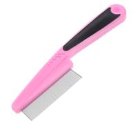 Peine de Dientes Finos Rosa de Acero Inoxidable para Peinado Delicado | Plástico, Antiestático, Apto para Peluquería Profesional, Uso en Cabello y Mascotas, Formato Portátil