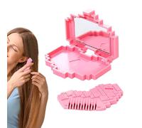 Peine de flequillo dividido, de pelo en forma de corazón, dividido sin salida, herramienta de peinado de espejo para rutina diaria, accesorio de mantenimiento rápido del hog