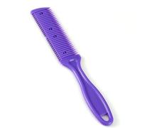 Peine de Hoja de Peluquería, Maquinilla de Afeitar, Recortadora de Corte de Pelo Delgada, Salón de Belleza Púrpura, Peine de Corte de Doble Cara para el Hogar