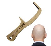 Peine De Hombre Calvo, Peine De Madera Para Hombre Calvo, Peine De Madera Para Hombre Calvo, Herramienta Aseo Peine Mordaza Divertida, Peines Sin Dientes Humorísticos Bromas Presentes Para Hombres