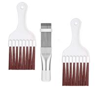 Peine de Limpieza de Aletas de Condensador, Limpiador de Aletas de Aire Acondicionado de Acero Inoxidable, Bobina de refrigerador, batidor, Cepillo para Ventilador, Plumero, 3 uds