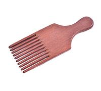 Peine de madera Afro Pick Peines de elevación de pelo, púa de barba de madera natural, herramienta de voluminización y peinado, peine no estático, dientes largos