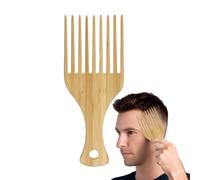 Peine de madera - bambú madera 15.8x6.1cm | Versátil Bamboo Bread -dientes anchos Coomb de bolsillo conveniente | Herramienta de preparación para el cabello duradera ligera para viajar a casa y al uso