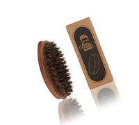 Peine de madera de lujo para barba, cepillo de cerdas de jabalí opcional para el mantenimiento del cabello de cara gruesa, peine de viaje para barba