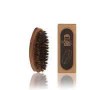 Peine de madera de lujo para barba, cepillo de cerdas de jabalí opcional para mantenimiento del cabello de cara gruesa, peine de aseo para hombres