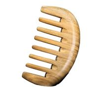 Peine de madera de sándalo for el cabello, peine desenredante de dientes anchos y finos for mujeres y hombres, peine antiestático hecho a mano for todo tipo de cabello, apto for viajes.