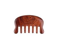 Peine de madera for masaje del cuero cabelludo - Peine de dientes anchos for facilitar el peinado, que promueve el masaje del cuero cabelludo y la circulación sanguínea(A)