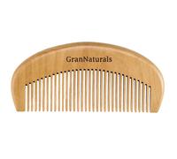 Peine de madera GranNaturals para desenredar y peinar cabello h medo o seco, rizado, fino, grueso, ondulado o liso. Peque o peine de madera natur