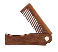 Peine De Madera Para Barba: Cuidado Del Crecimiento Sin Enredos, Alisador De Bigotes Portátil Plegable, Cepillo Facial Duradero Con Dientes, Accesorio De Mantenimiento De Madera Hecho A Mano