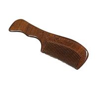 Peine de madera para el cabello, peine de madera grande, color negro, antipérdida de pelo, dientes anchos, pelo liso, rizado, portátil, letras (19 cm, 4)