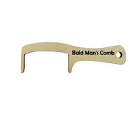 Peine de madera para hombre calvo, sin pelo, para hombre calvo, broma, cepillo para el pelo, novedoso, sin dientes, divertido accesorio de aseo para hombre calvo