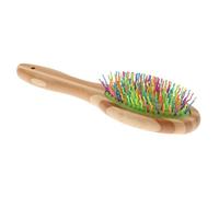 Peine de madera para mascotas con aguja colorida para un mantenimiento cómodo y eficaz del cabello, suministro de aseo apto para viajes