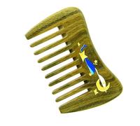 Peine de Madera Peine de laca pintada a mano, peine de sándalo verde, peine for cabello liso Para Mujeres y Hombres(1)