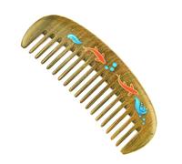 Peine de Madera Peine de laca pintada a mano, peine de sándalo verde, peine for cabello liso Para Mujeres y Hombres(2)