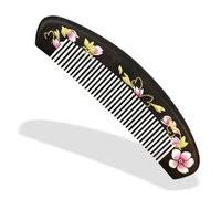 Peine de Madera Peine De Madera Hecho A Mano, Peine Artístico De Laca, Peine De Madera Pintado, Peine For El Cabello Para Mujeres y Hombres(2)