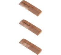 peine de madera, Peine de madera sándalo, 1 unidad, masaje for el cuero cabelludo y la cabeza, peine for suave, melocotón(Picture 1x3pcs,Mediumx3pcs)