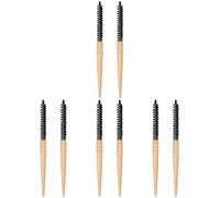 peine de madera, Peine de madera sándalo, 8 Uds., peine rodillo pequeño for peluquería, mini cepillo redondo, for pelo rizado, for el cabello for hombres