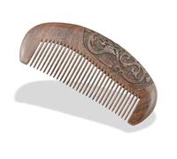 Peine de Madera Sandalwood Comb Meridian Massage Comb Head Five Teeth Meridian Comb Multifunction Scraping Wide Tooth Comb Scalp Massage Comb(4)