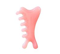 Peine de masaje 4 en 1 para cuero cabelludo, cepillo para el cabello con nodos de acupresión, masajeador de cabeza y cuello para relajar, peinar el cabello y mejorar la circulación sanguínea (rosa