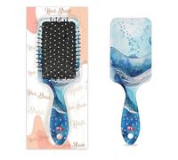 Peine de masaje antiestático para el cabello, cojín de aire, cepillo para el cabello, diseño de delfín, océano, azul, fantasía, mundo submarino, cuadrado, cepillo de masaje para el cuero cabelludo