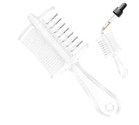 Peine De Masaje Cepillo Relajante de Raíces con Púas Rodillo Metal | Masajeador Capilar con Dispensador Líquido Integrado Para Hombres Mujeres Mamá Papá Color transparente de doble propósito