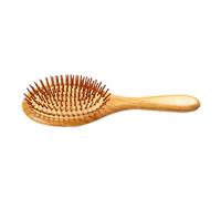 Peine de Masaje Cojín de Aire, Bambú 25x8x4cm para Cuero Cabelludo | Dientes Anchos y Finos, Redondeadas, Mango Singular, para Casa, Ducha, Pelucas y Uso Diario