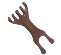 Peine de masaje con dientes anchos, masajeador manual de cuero cabelludo, rascador de cabeza para cabeza, espalda, mano, brazo, dos cabezas, resina