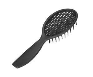 Peine de Masaje con Diseño Hueco, Antideslizante Curvo, Alivia la Presión de la Cabeza, Evita la Caída del Cabello, Cepillo para el Cabello para Barbería Casera (negro-ovalado)