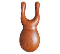 Peine de masaje con forma de rana, masajeador de meridiano de nariz, madera maciza, peine para raspar el cuero cabelludo con dos peines