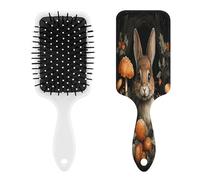 Peine de masaje de conejo con hongos para hombres y mujeres, cepillo de pelo largo, corto, fino, rizado, recto u ondulado, peine de cojín de aire con asa, regalo para mujeres
