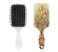 Peine de masaje de conejo en el árbol para hombres y mujeres, cepillo de pelo largo, corto, fino, rizado, recto u ondulado, peine de cojín de aire con asa, regalo para mujeres