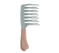 Peine de masaje de dientes curvados suaves, peine ergonómico de mango largo, disfruta del momento de unión para la rutina diaria, peine portátil de mango largo