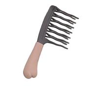 Peine de masaje de dientes curvados suaves, peine ergonómico de mango largo, disfruta del momento de unión para la rutina diaria, peine portátil de mango largo