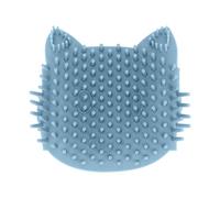 Peine de masaje de esquina para gatos, tabla de picazón de silicona suave con hierba gatera para gatos, gatitos, perros, cachorros, meditación, azul, altura ajustable, herramienta (S)