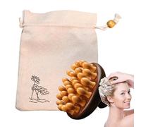 Peine de masaje de madera natural: cepillo de terapia de cabelludo de sándalo para relajación, herramienta de aseo de cabello antiestático | Meridian estimulante peine para hombres, mujeres, cep
