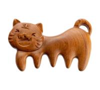 Peine de masaje de madera para cuero cabelludo, forma de tigre para aliviar el estrés, regalo único hecho a mano para el cuidado del cabello para familiares y amigos