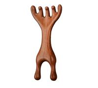 Peine de masaje de sándalo, masajeador de cabelludo de sándalo - Peine de dientes anchos de madera de ciervo,Peine de masaje de madera de ciervo de sándalo natural, peine de masaje del