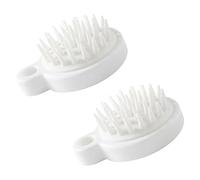 Peine de masaje de silicona, cepillo para champú de masaje del cuero cabelludo, cepillo masajeador de silicona suave para el cuidado del cabello y la relajación de la cabeza (2 piezas)
