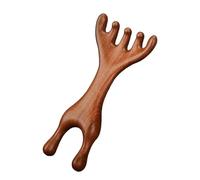 Peine de masaje del cabelludo - peine de masajeador de cabelludo de sándalo | Combinadores de astas de ciervos de sándalo ergonómico, peine de suavizado de asuntos de ciervo de diseño únic