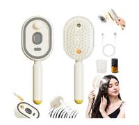 Peine de masaje eléctrico 3 en 1 con cojín de aire, cepillo de vapor recargable 2026 con spray de agua, cepillos de vapor eléctricos para desenredar el cabello para reducir el encrespamiento, nutre el