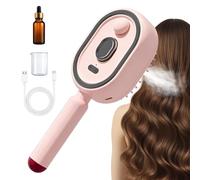 Peine de masaje eléctrico con cojín de aire, antiestático, recargable, con luz roja, cepillo de vapor inalámbrico antiencrespamiento, para el cuidado del cuero cabelludo, hogar, spa, viajes