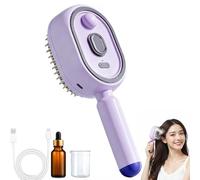 Peine de masaje eléctrico con cojín de aire, cepillo de vapor desenredante, cepillo eléctrico 3 en 1, autolimpiante antienredos, antiestático para el cuidado del cabello encrespado y el cuero